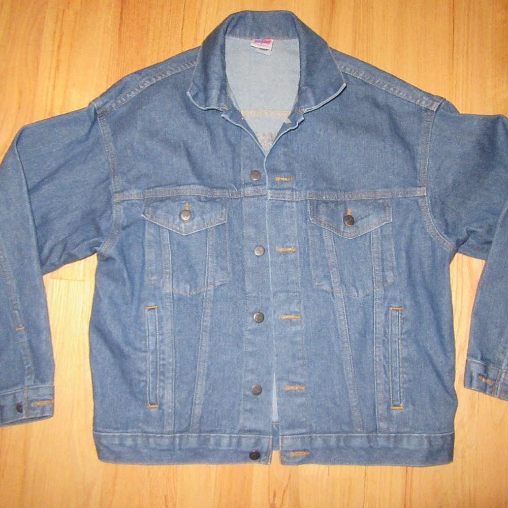 VTG TYCA EMBOSSED DENIM JACKET/AM LEGION/SMALL